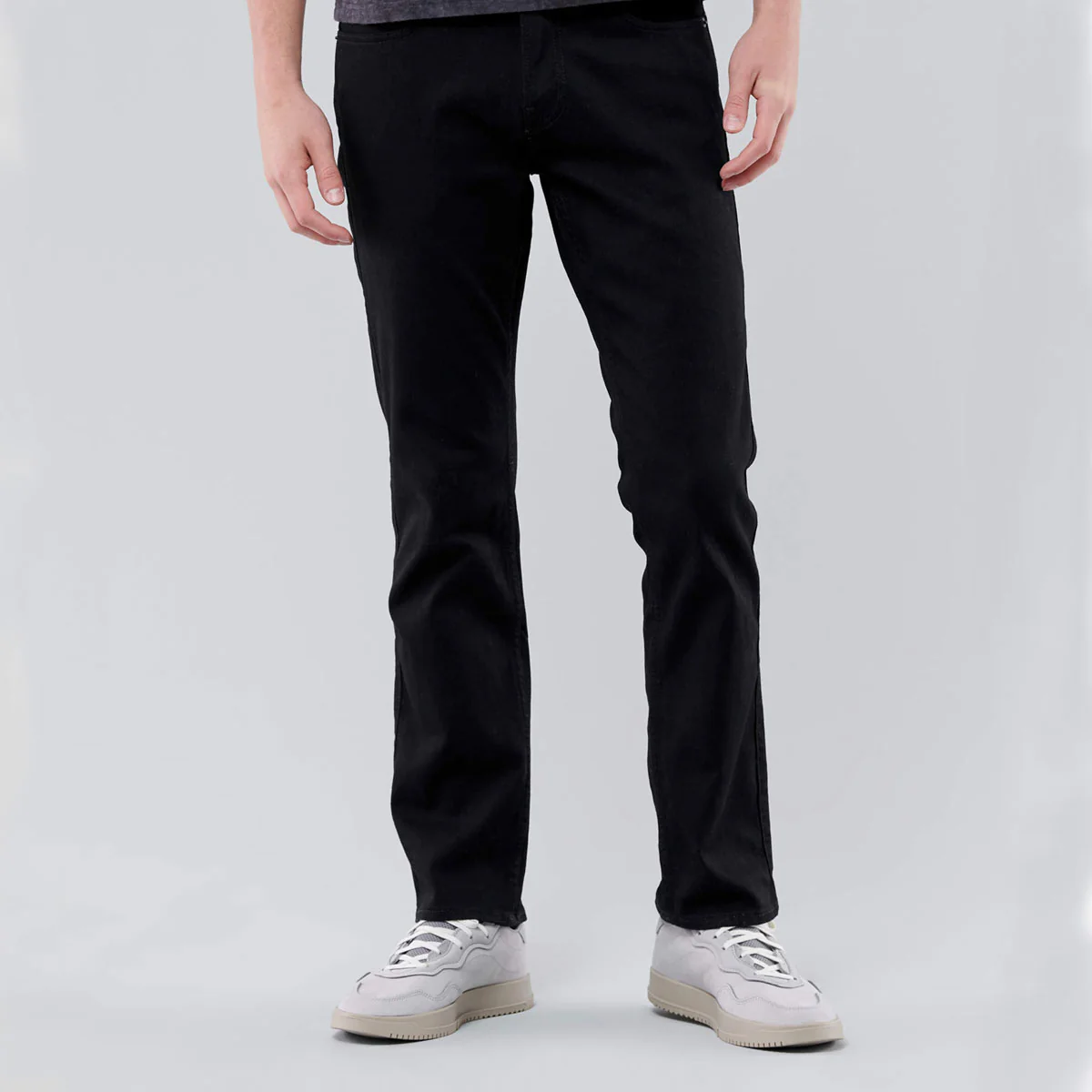 BRANDED JET BLACK SLIM FIT JEANS